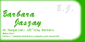 barbara jaszay business card